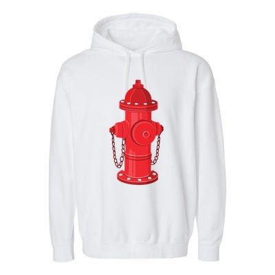 Firefighter Fire Hydrant Firetruck Dog Water Hose Fireman Gift Garment-Dyed Fleece Hoodie