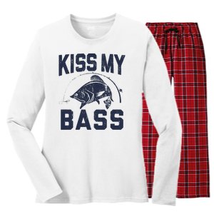 Funny Fishing Heartbeat Cool Fish Fisherman Gift Women's Long Sleeve Flannel Pajama Set 