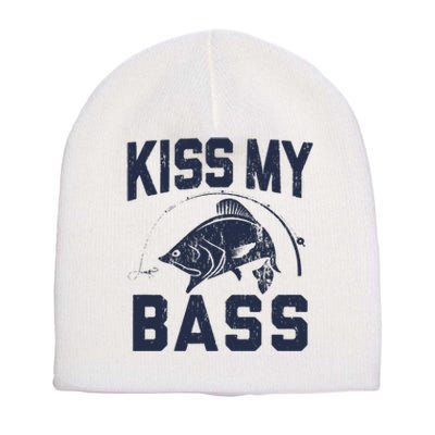 Funny Fishing Heartbeat Cool Fish Fisherman Gift Short Acrylic Beanie