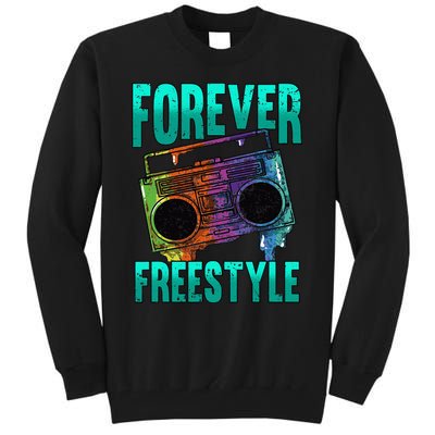 Forever Freestyle Hip Hop Old School Boombox Tall Sweatshirt