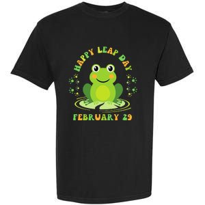 Funny Frog Hoppy Leap Day February 29 Birthday Garment-Dyed Heavyweight T-Shirt