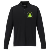 Funny Frog Hoppy Leap Day February 29 Birthday Performance Long Sleeve Polo