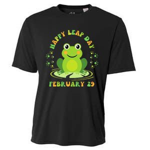 Funny Frog Hoppy Leap Day February 29 Birthday Cooling Performance Crew T-Shirt