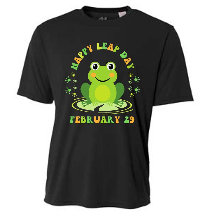 Funny Frog Hoppy Leap Day February 29 Birthday Cooling Performance Crew T-Shirt