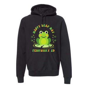 Funny Frog Hoppy Leap Day February 29 Birthday Premium Hoodie