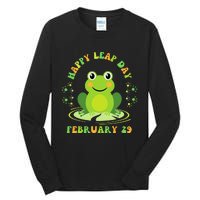 Funny Frog Hoppy Leap Day February 29 Birthday Tall Long Sleeve T-Shirt