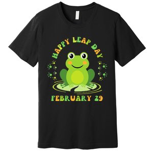 Funny Frog Hoppy Leap Day February 29 Birthday Premium T-Shirt