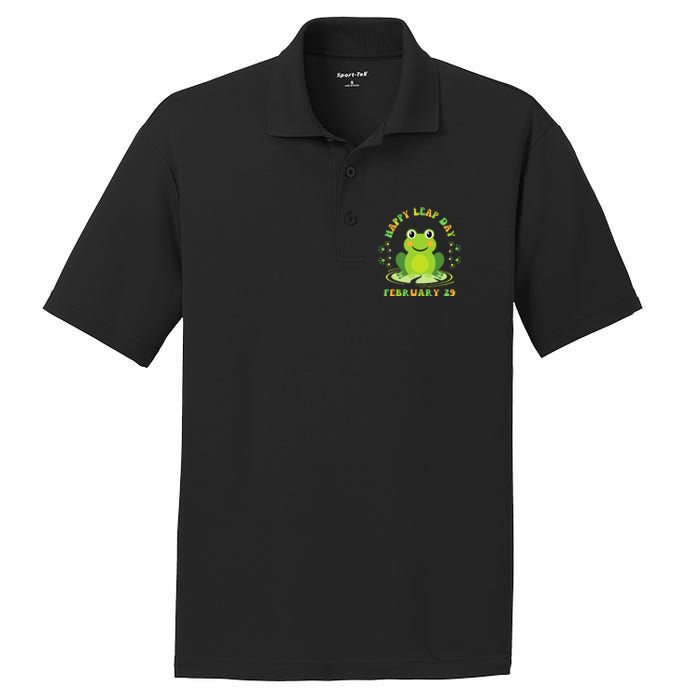 Funny Frog Hoppy Leap Day February 29 Birthday PosiCharge RacerMesh Polo