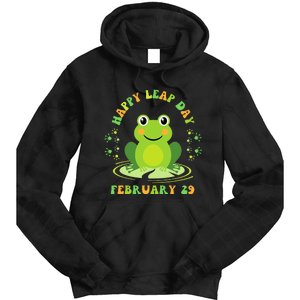 Funny Frog Hoppy Leap Day February 29 Birthday Tie Dye Hoodie