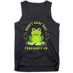 Funny Frog Hoppy Leap Day February 29 Birthday Tank Top