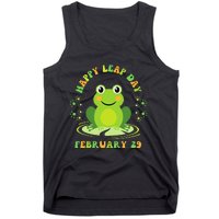 Funny Frog Hoppy Leap Day February 29 Birthday Tank Top