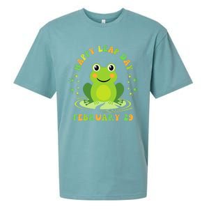 Funny Frog Hoppy Leap Day February 29 Birthday Sueded Cloud Jersey T-Shirt