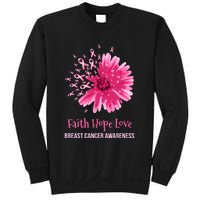 Flower Faith Hope Love Funny Breast Cancer Awareness Sweatshirt