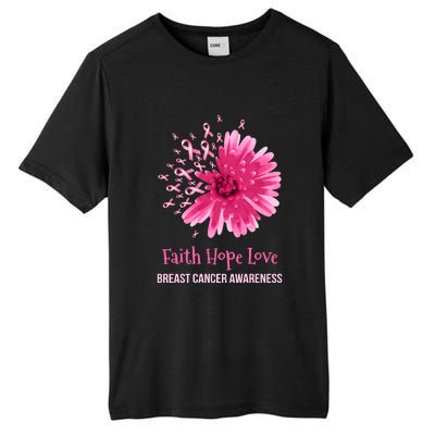 Flower Faith Hope Love Funny Breast Cancer Awareness Tall Fusion ChromaSoft Performance T-Shirt