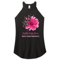 Flower Faith Hope Love Funny Breast Cancer Awareness Women's Perfect Tri Rocker Tank