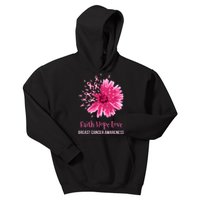 Flower Faith Hope Love Funny Breast Cancer Awareness Kids Hoodie