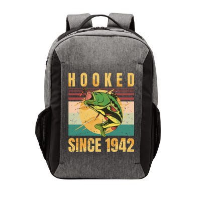 Fishing Fisherman Hooked Since 1942 Vintage Retro Gift Vector Backpack