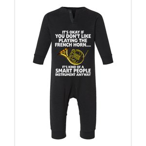 Funny French Horn Art Hornist Jazz Music Lover Infant Fleece One Piece