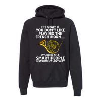 Funny French Horn Art Hornist Jazz Music Lover Premium Hoodie