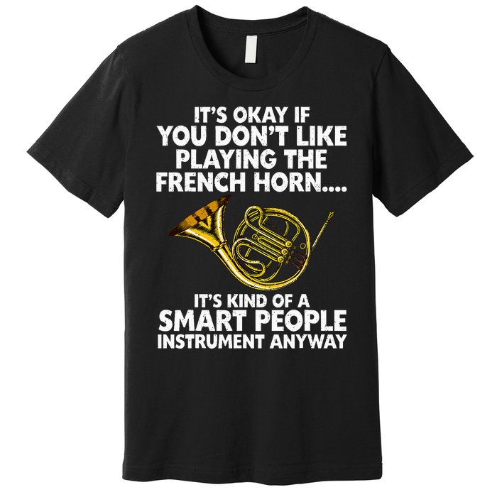 Funny French Horn Art Hornist Jazz Music Lover Premium T-Shirt