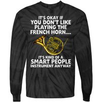 Funny French Horn Art Hornist Jazz Music Lover Tie-Dye Long Sleeve Shirt