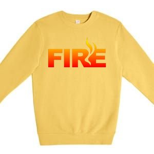 Funny Fire Halloween Costume Family Matching Premium Crewneck Sweatshirt