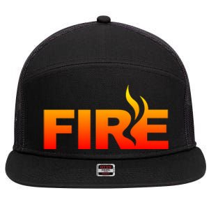 Funny Fire Halloween Costume Family Matching 7 Panel Mesh Trucker Snapback Hat