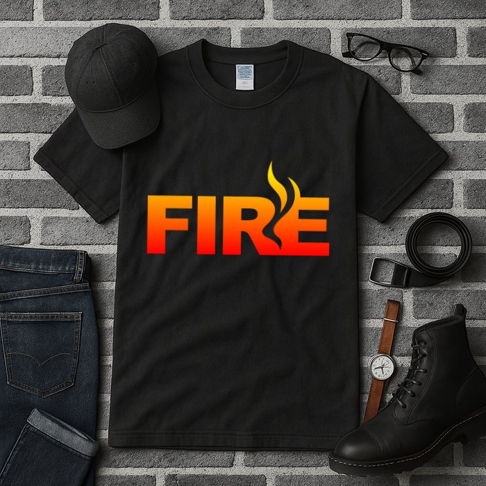 Funny Fire Halloween Costume Family Matching Tall T-Shirt