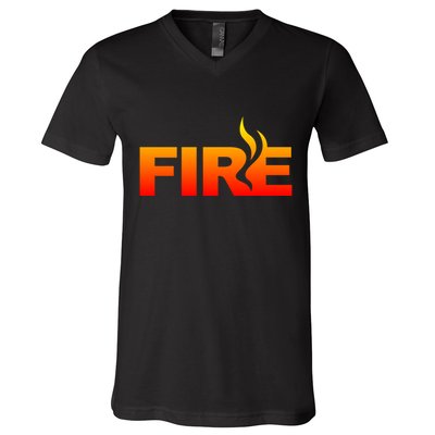 Funny Fire Halloween Costume Family Matching V-Neck T-Shirt