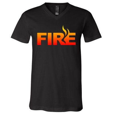 Funny Fire Halloween Costume Family Matching V-Neck T-Shirt