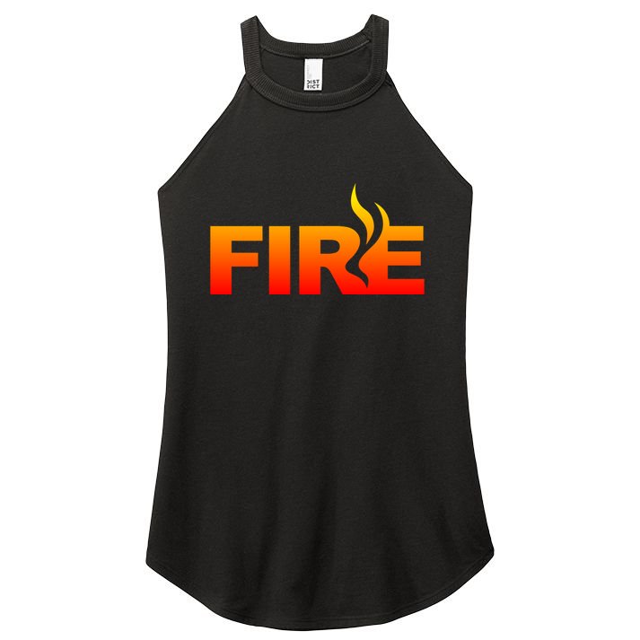Funny Fire Halloween Costume Family Matching Women's Perfect Tri Rocker Tank