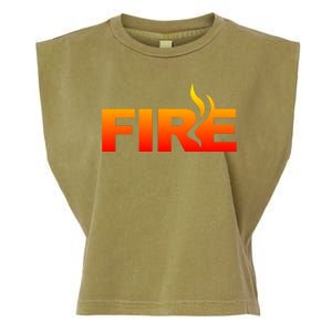 Funny Fire Halloween Costume Family Matching Garment-Dyed Women's Muscle Tee