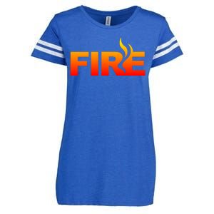 Funny Fire Halloween Costume Family Matching Enza Ladies Jersey Football T-Shirt