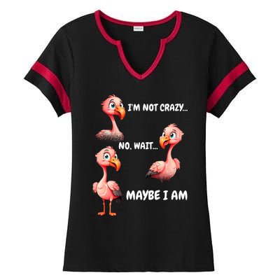 Funny Flamingo Humor Ladies Halftime Notch Neck Tee