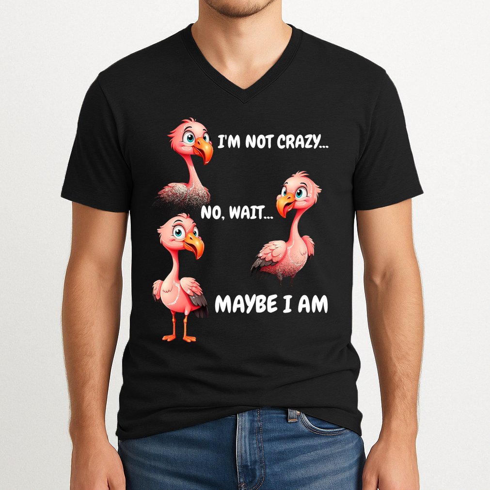 Funny Flamingo Humor V-Neck T-Shirt