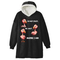 Funny Flamingo Humor Hooded Wearable Blanket