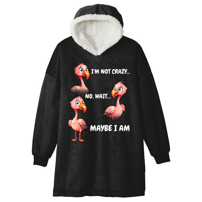 Funny Flamingo Humor Hooded Wearable Blanket