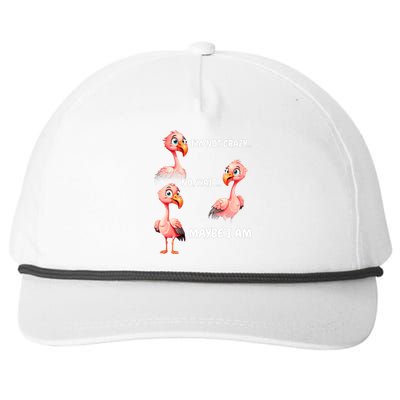 Funny Flamingo Humor Snapback Five-Panel Rope Hat