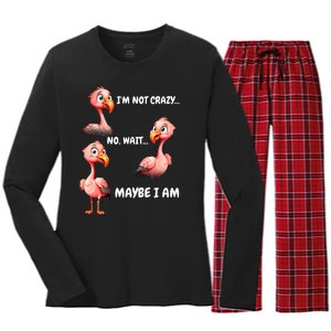 Funny Flamingo Humor Women's Long Sleeve Flannel Pajama Set 