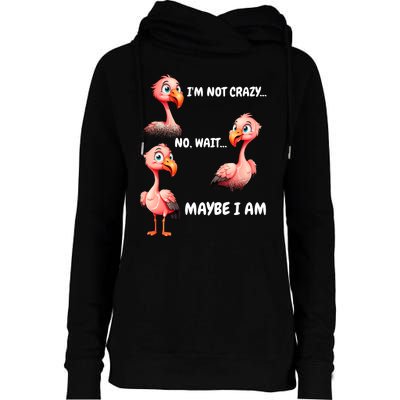 Funny Flamingo Humor Womens Funnel Neck Pullover Hood