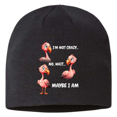 Funny Flamingo Humor Sustainable Beanie