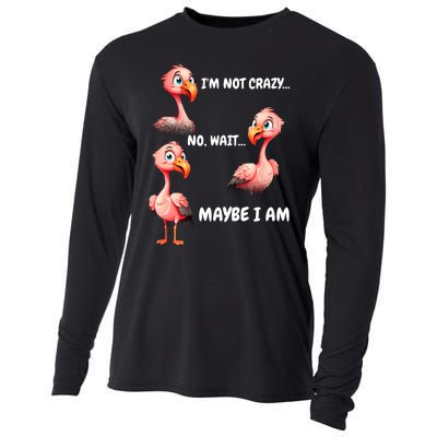 Funny Flamingo Humor Cooling Performance Long Sleeve Crew