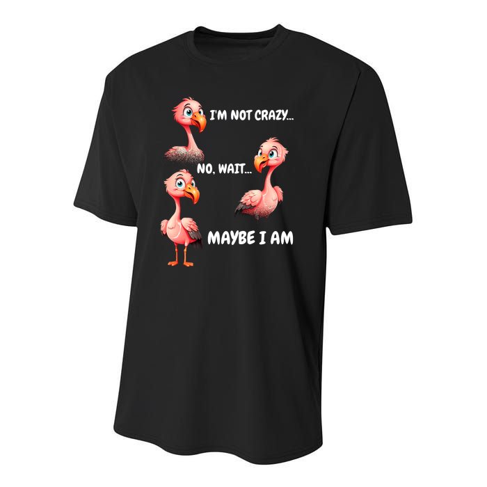 Funny Flamingo Humor Youth Performance Sprint T-Shirt