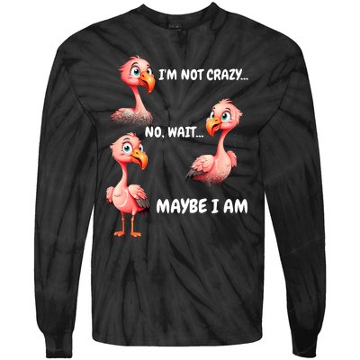 Funny Flamingo Humor Tie-Dye Long Sleeve Shirt