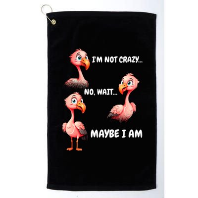 Funny Flamingo Humor Platinum Collection Golf Towel