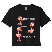 Funny Flamingo Humor Women's Crop Top Tee