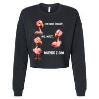 Funny Flamingo Humor Cropped Pullover Crew