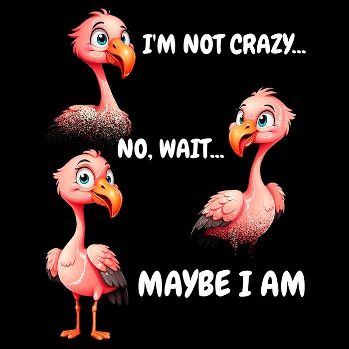 Funny Flamingo Humor Cropped Pullover Crew
