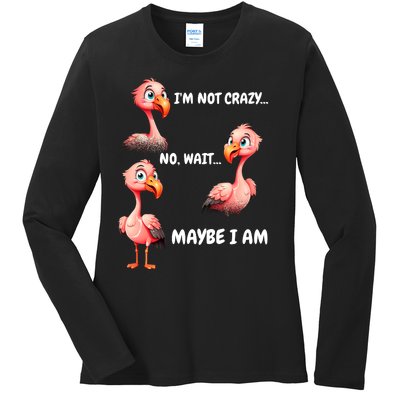 Funny Flamingo Humor Ladies Long Sleeve Shirt