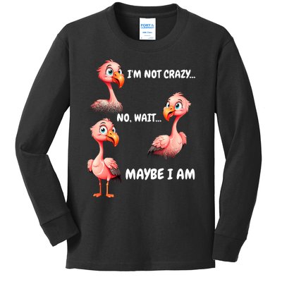 Funny Flamingo Humor Kids Long Sleeve Shirt